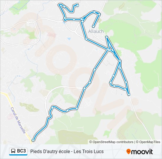 BC3 Bus Line Map