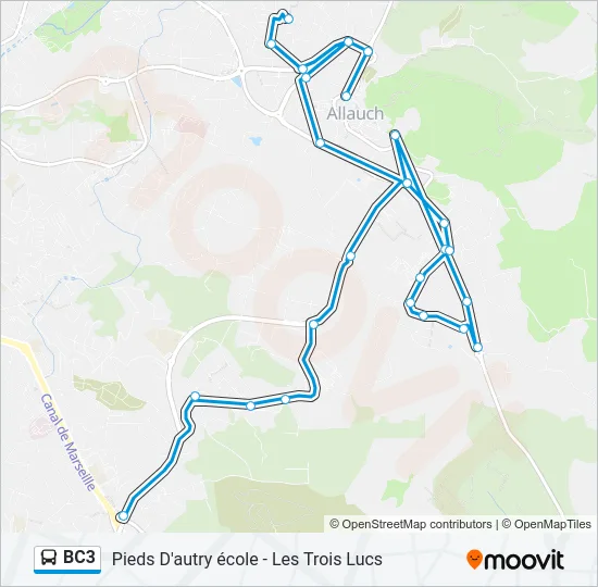BC3 Bus Line Map
