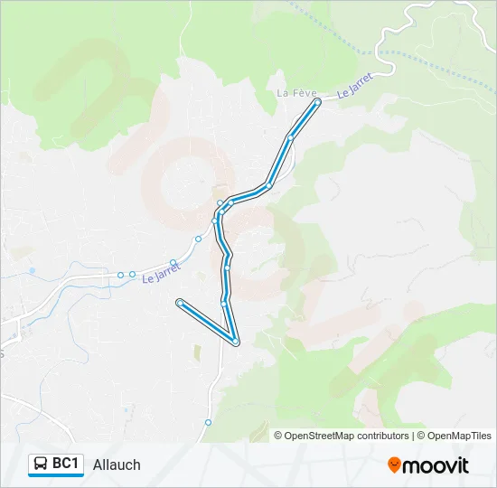 BC1 Bus Line Map