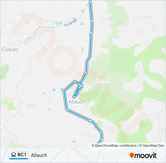 BC1 Bus Line Map