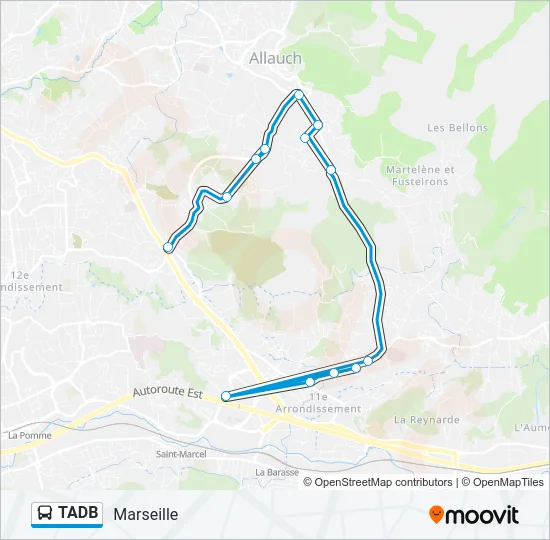 TADB Bus Line Map