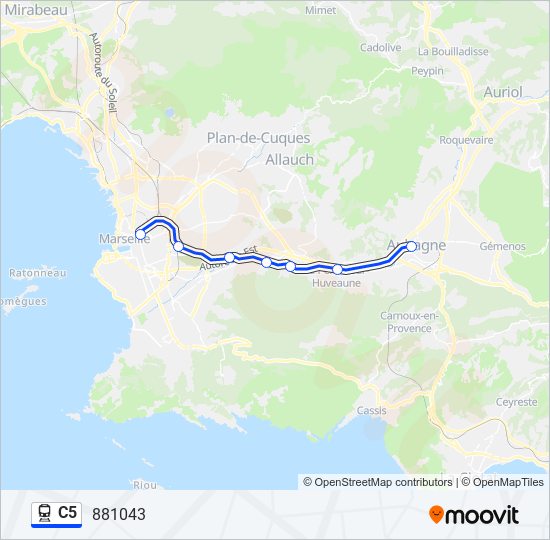 Mapa de C5 de tren