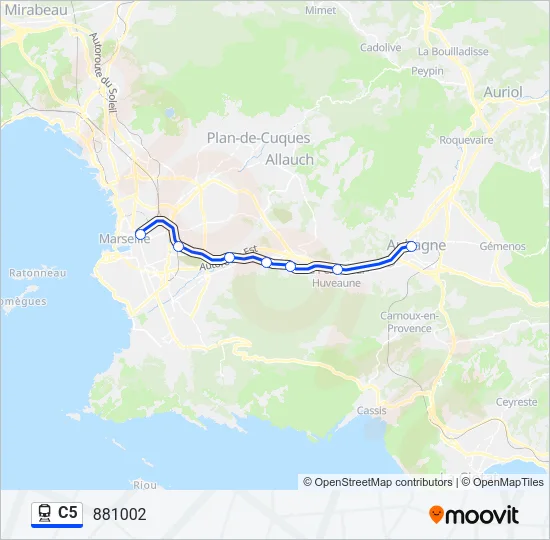 C5 Train Line Map