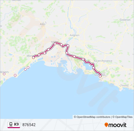 K9 train Line Map