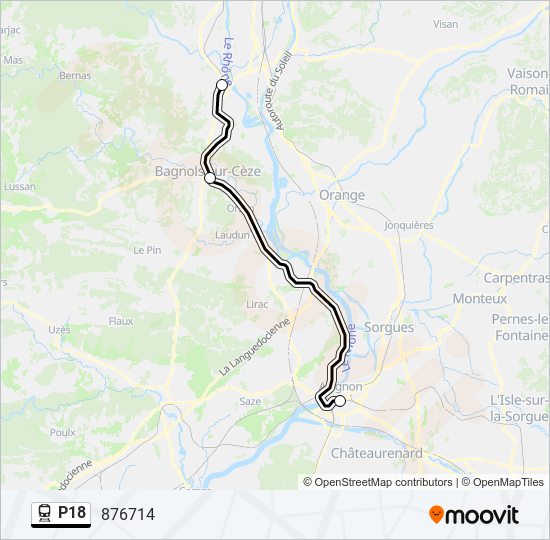 P18 train Line Map