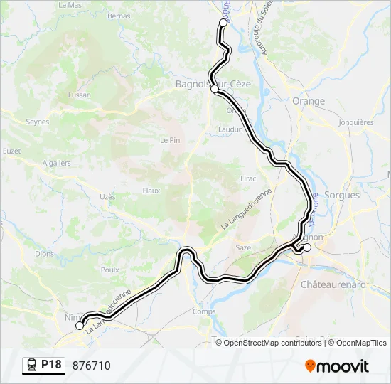 P18 Train Line Map