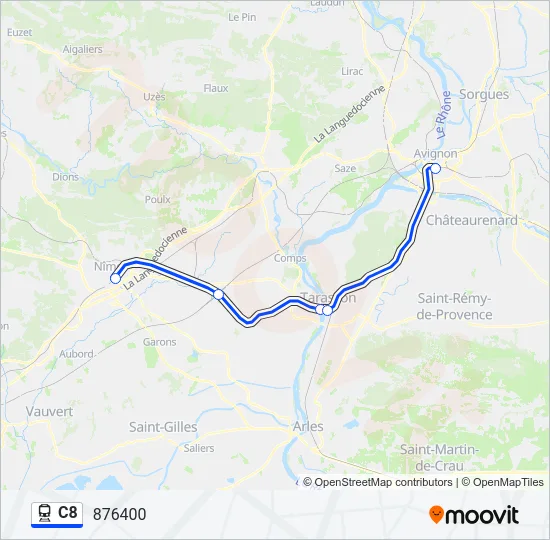 C8 Train Line Map