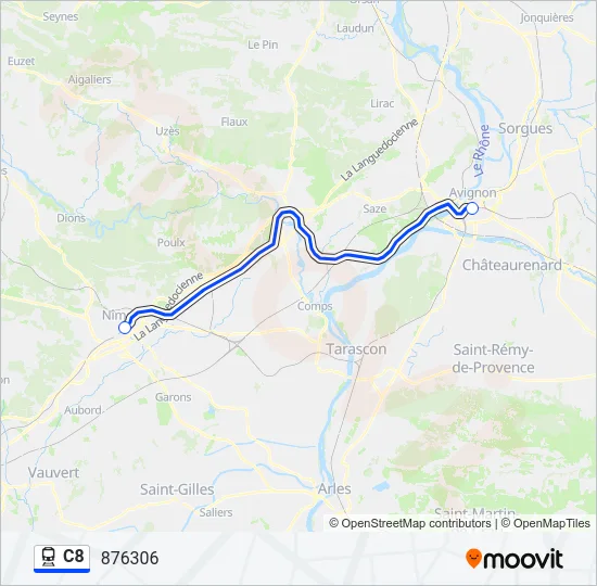 C8 Train Line Map