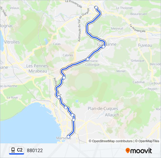 C2 train Line Map