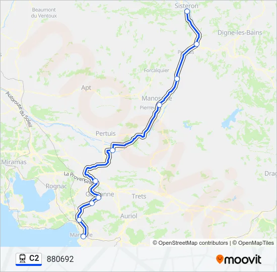 C2 Train Line Map