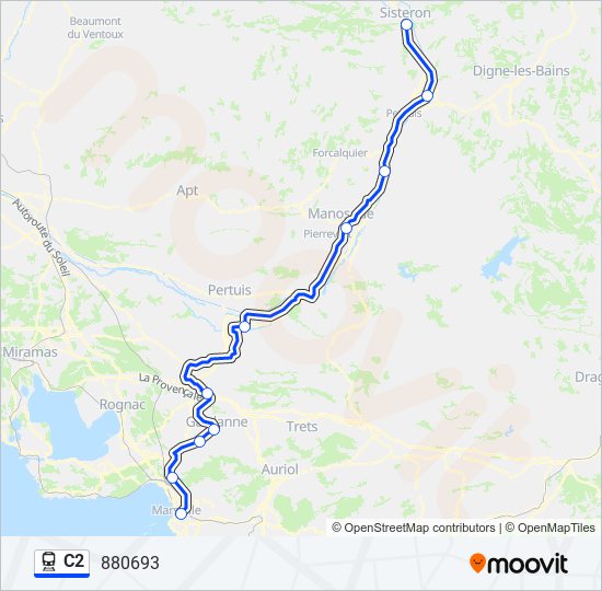 C2 train Line Map