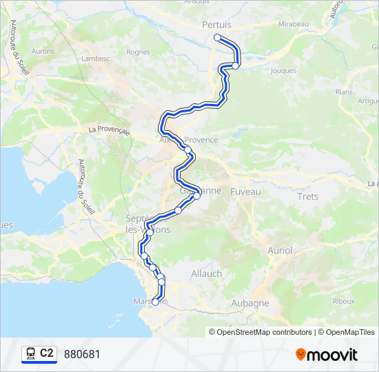 C2 Train Line Map