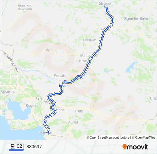 C2 Train Line Map