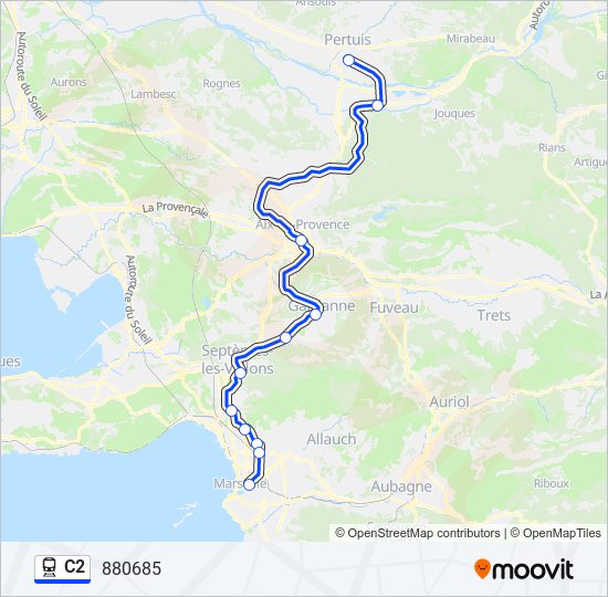 C2 train Line Map