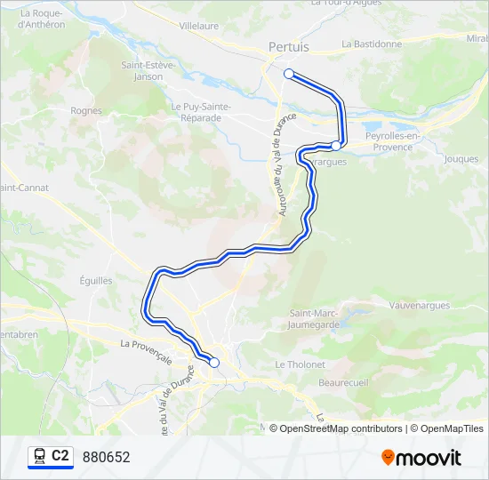 C2 Train Line Map