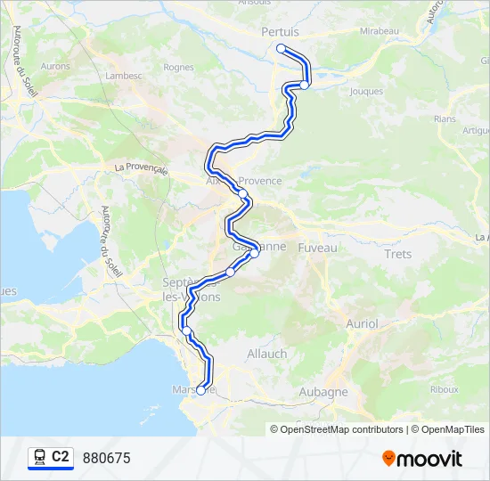 C2 Train Line Map