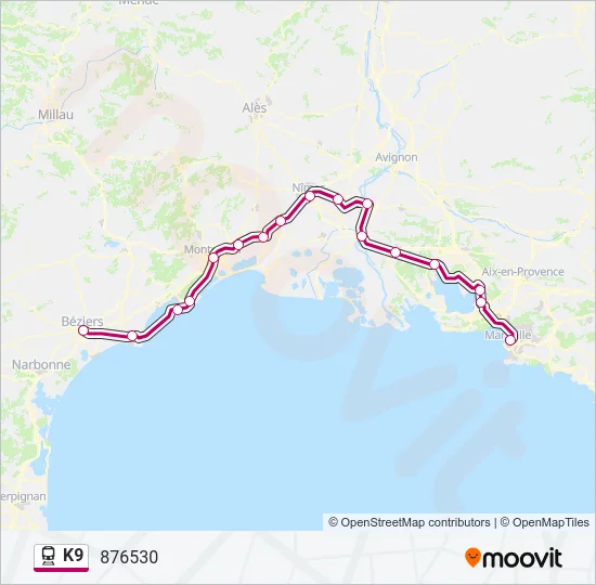 K9 Train Line Map