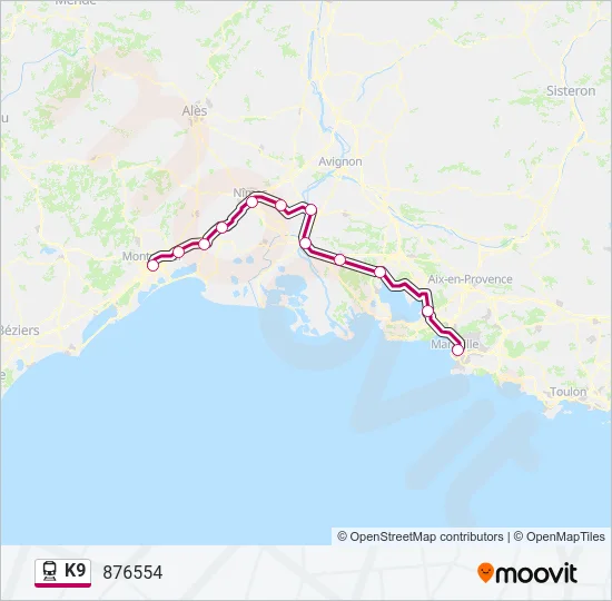 K9 Train Line Map