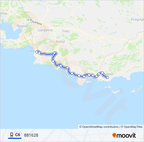 C6 train Line Map