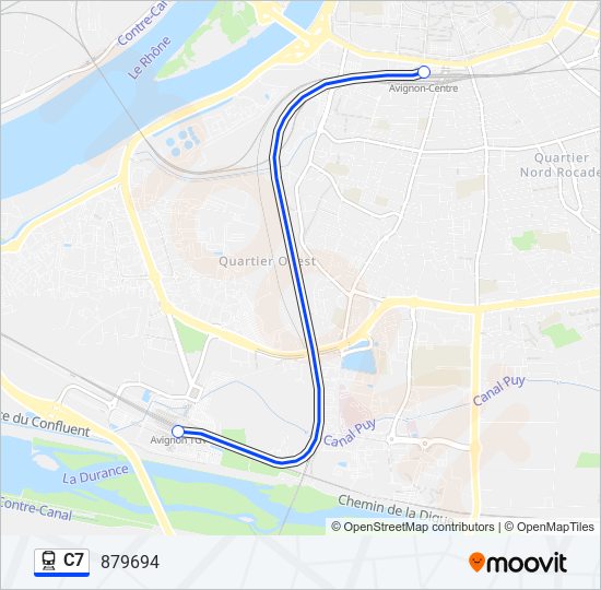 C7 train Line Map