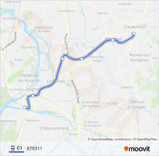 C1 Train Line Map