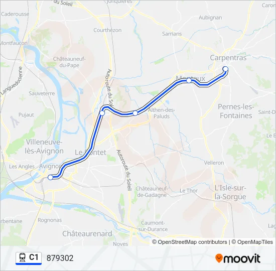 C1 Train Line Map