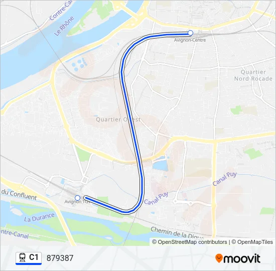C1 Train Line Map