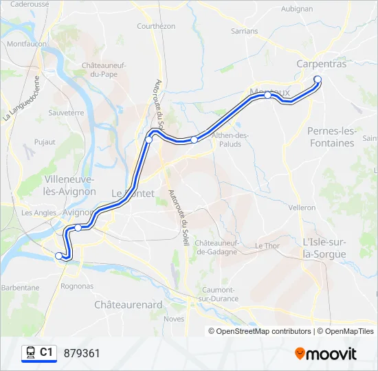 C1 Train Line Map