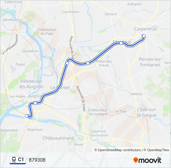 C1 Train Line Map