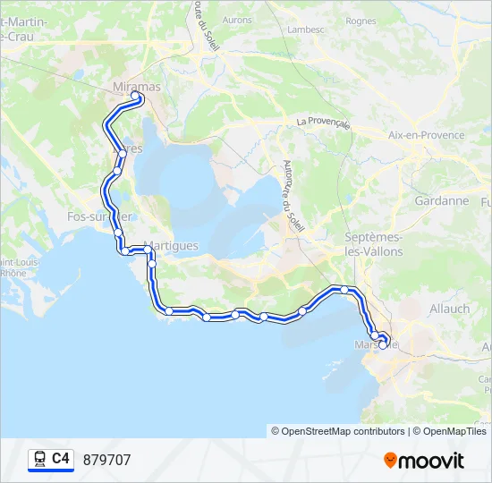 C4 Train Line Map