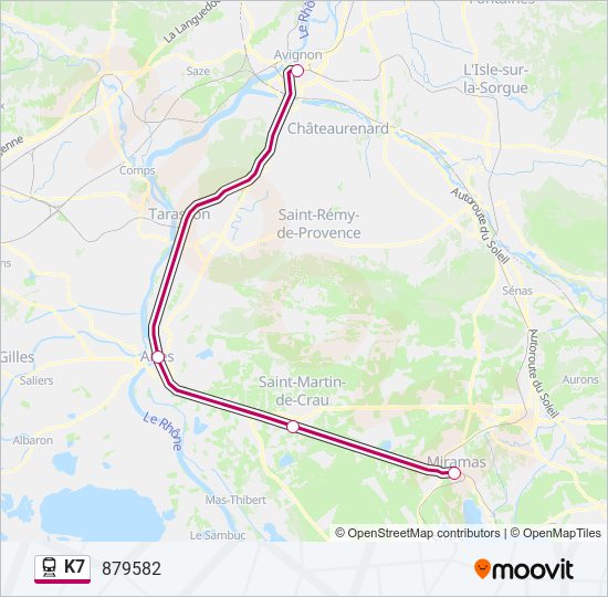 K7 train Line Map