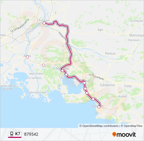K7 Train Line Map