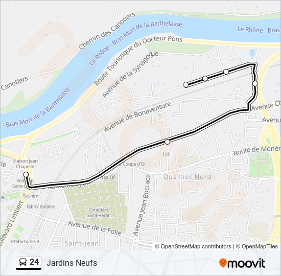 24 bus Line Map