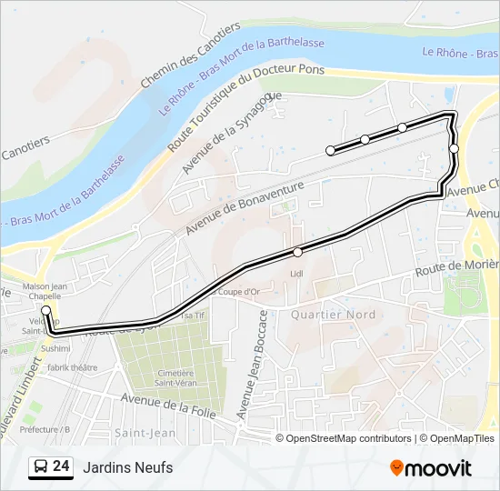 24 Bus Line Map