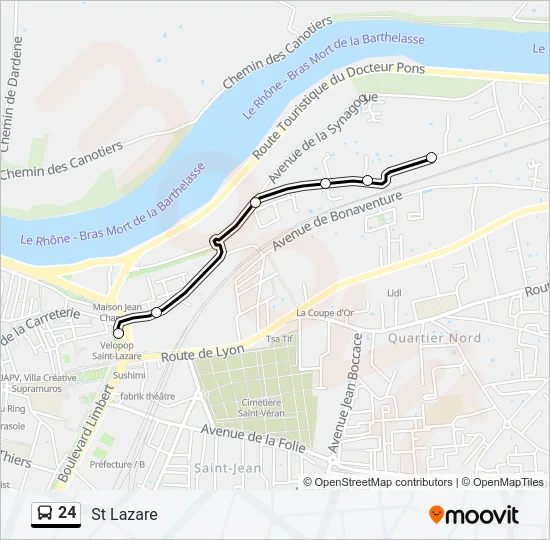 24 Bus Line Map