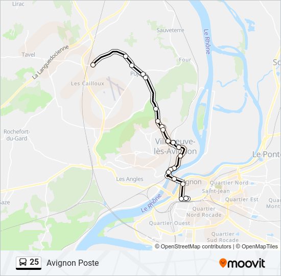 Mapa de 25 de autobús