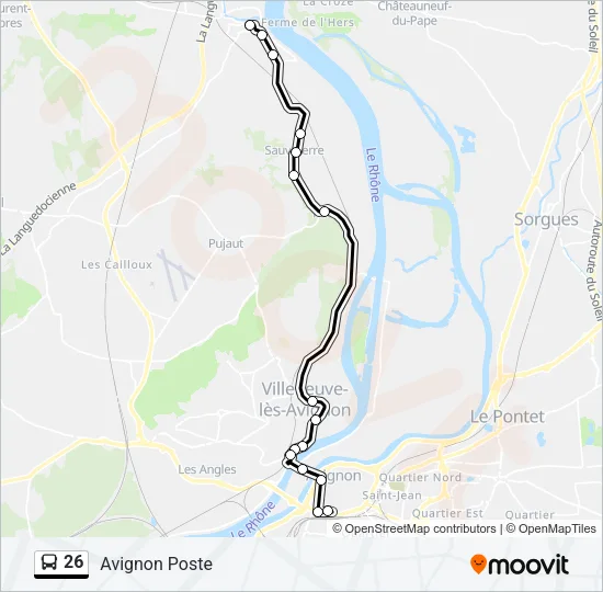 26 Bus Line Map