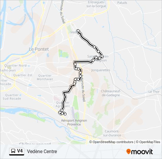 Mapa de V4 de autobús