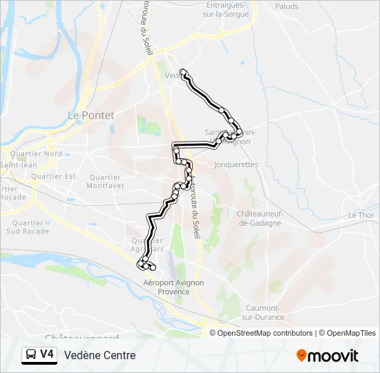 V4 Bus Line Map