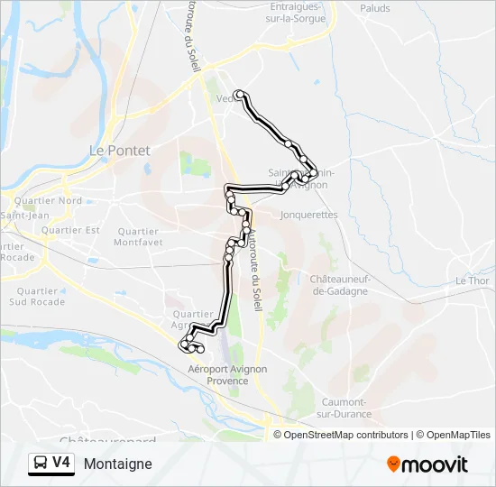 V4 Bus Line Map
