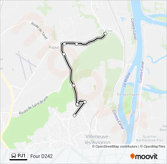 PJ1 Bus Line Map