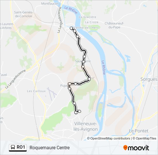 RO1 bus Line Map