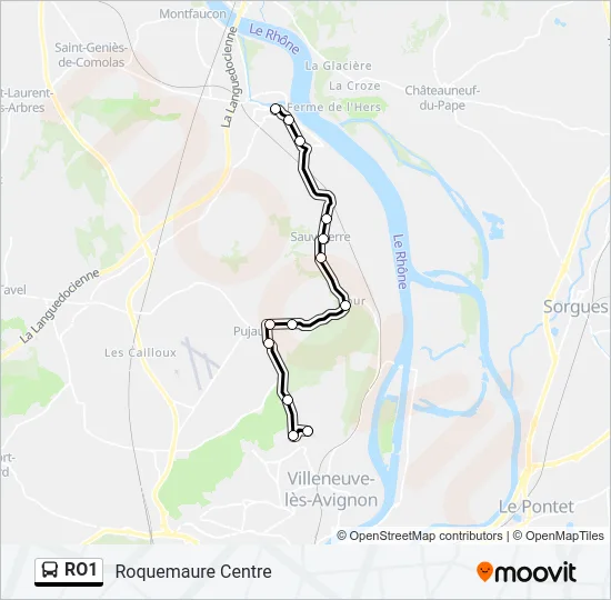 RO1 Bus Line Map