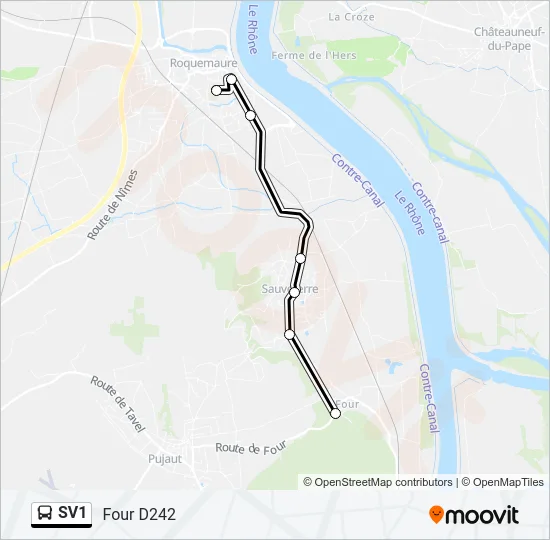 SV1 Bus Line Map