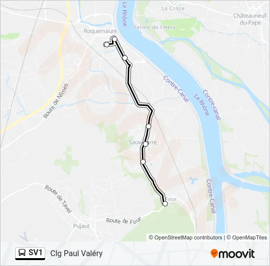 SV1 Bus Line Map