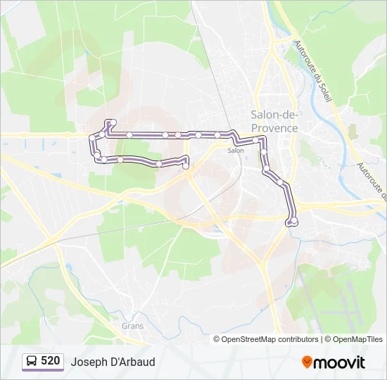 520 Bus Line Map