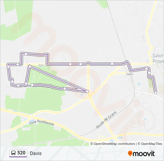 520 Bus Line Map