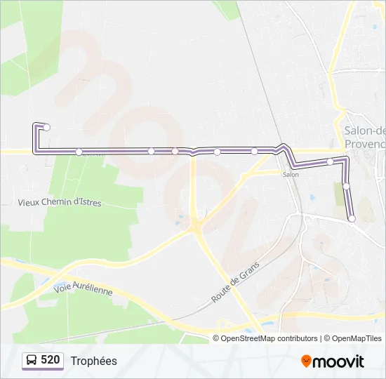 520 Bus Line Map