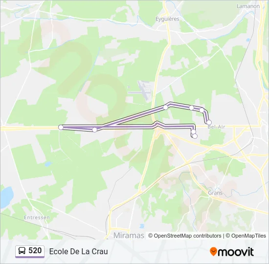 520 Bus Line Map