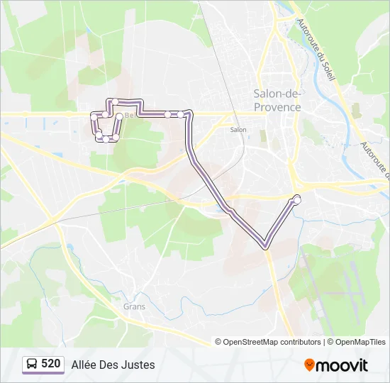 520 Bus Line Map